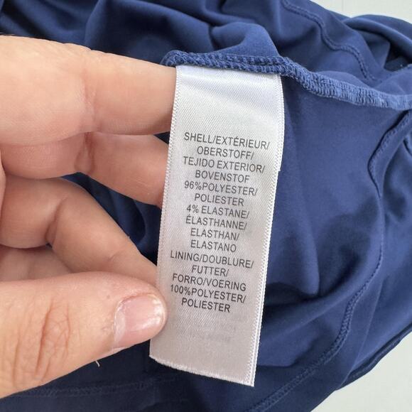 Adrianna Papell Dress Womens Size 2 Blue Wrap Flutter Sleeve Belted Midi‎ - Picture 4 of 7